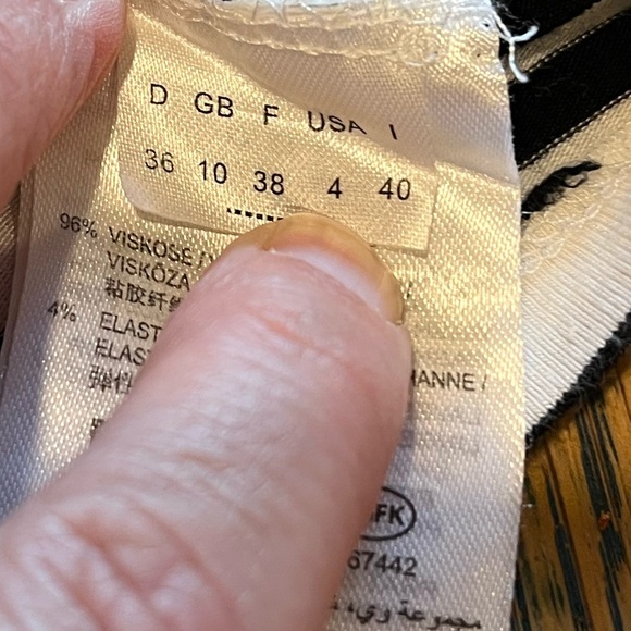 Oui Black & White Striped Tank Top - Size 4 - Picture 3 of 9